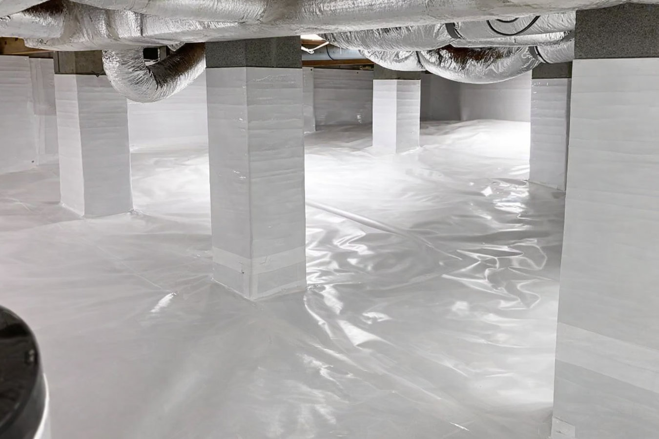 Crawl space vapor barrier